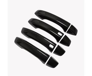 ZXYIWSDF Door Handle Cover Compatible With MG For ZS 2017 2018 2019 2020 2021 2022 Auto Accessories Car Door Handles Cover Trim Styling Stickers(Carbon fiber,Two buttons)