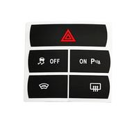 ZXYIWSDF Front Radio Button Repair Decals Compatible With For S-Max 1Set Car Button Repair Decal Sticker The Hazard Button Defroster
