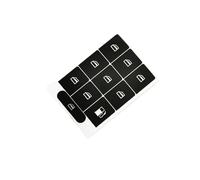 ZXYIWSDF Front Radio Button Repair Decals Compatible With VW For Golf For Passat For Touareg 2002-2008 Set Of Stickers To Repair The Buttons For Window Buttons