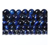 ZXYMLZI 90pcs 8mm Lapis Lazuli Beads Blue Tiger Eye Natural Stone Round Loose Energy Gemstone Healing Power for Jewelry Making, 2 Strips 81cm