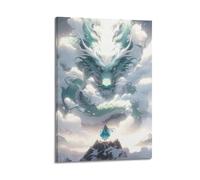 ZXYYHBG Anime Dragons And Warriors Poster Poster Decorative Painting Canvas Wall Posters And Art Picture Print Modern Family Bedroom Decor Posters 24x36inch(60x90cm)