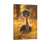 ZXYYHBG Cute Ostrich Chick Poster Poster Decorative Painting Canvas Wall Posters And Art Picture Print Modern Family Bedroom Decor Posters 12x18inch(30x45cm)