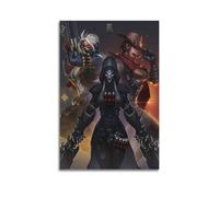 ZXYYHBG Overwatch Video Game Three Sisters Poster Poster Decorative Painting Canvas Wall Posters And Art Picture Print Modern Family Bedroom Decor Posters 12x18inch(30x45cm)