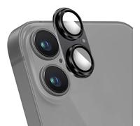 ZXZone for iPhone 16 /iPhone 16 Plus Camera Lens Protector, Strong Adhesion Aluminum Alloy & Sapphire Glass Material 9H Tempered Glass Camera Cover Easy to Install (Black)