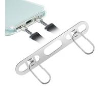 ZXZone iPhone Hang 2 Way Metal Phone Tether Tab, Upgraded Double Buckle Hole Ring Cell Phone Lanyard Patch, Phone Strap Replacement Part for iPhone Cases, M, Metal, Coral