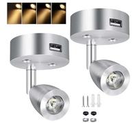 ZXZZAS 2pcs 12V RV Boat LED Reading Light Interior Wall Lamp Spot Light 6000K For Caravan Camper Van Boat Trailer Decoration RV Accessories