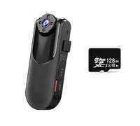 ZXZZAS Body Camera, Body Worn Camera HD DVR Video Recorder Security 90 Degree Rotation Night Vision Motion Detection Mini Camcorders(4K＋WIFI＋GPS)