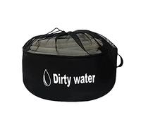ZXZZAS RVs Caravans Motorhome Water Hose Fuel Storage Bag Breathable Drawstring Pouch Traveling Cargo Folding Organizer RV Accessories(Nero)