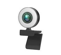 ZXZZAS Webcam 1080P 2K 4K HD Webcam With Ring Fill Light Laptop PC Computer Live Broadcast Camera Video Web Camera Microphone Web Cam For Conferencing(1080P 3 Light)