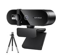 ZXZZAS Webcam For PC Web Camera Mini Web Cam With Microphone Usb Webcan Autofocus 4K 2K 1080P Full HD Stream Camera For Computer Laptop For Conferencing(2K With Tripod)