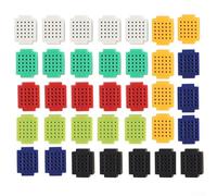 ZY-25 Mini Solderless Breadboard for PCB Circuit Board - 25 Tie Points No-Solder Board, 35 pcs Set with 7 Color Assortment (20 x 15 mm), Reusable DIY