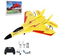 ZY 530 Pro RC Plane, ZY 530 RC Plane Remote Control Glider Airplanes 2.4 GHZ 2 Channels with 2Battery/LED Lights/Automatic Balance Gyro,Easy to Fly RC Fighter Aircraft Plane Model for Beginners (A)