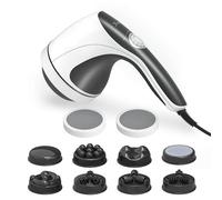 ZY ZERYEW Handheld Cellulite Massager, Body Sculpting Machine, Cellulite Massager Electric Tool, Lymphatic Massage Roller with 8 Rotating Heads & 2 Mesh Caps for Body Shaping & Lymphatic Drainage