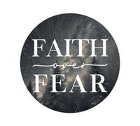 Zyadsinoudor 50 Pieces Faith Over Fear Laptop Stickers Religious Literary Quote Decals Stickers Waterproof Sticker Labels Sticker Pack Perfect for Water Bottle Laptop Computer Phone 4inch