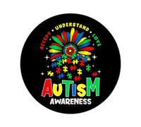 Zyadsinoudor Accept Understand Love Autism Sunflower Stickers 50 Pcs Autism Life Vinyl Decal Autism Parent Waterproof Sticker Vinyl Vinyl Stickers for Water Bottles Laptop Notebook Skateboards 3inch