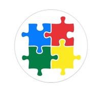Zyadsinoudor Autism Puzzle Puzzle Piece Vinyl Sticker Decal 50 Pieces Autism Awareness Sticker Decal Autism Puzzle Sticker Labels Stickers for Water Bottle Laptop Stickers Cellphone Cup 3inch