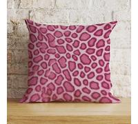 Zyadsinoudor Hot Pink Cheetah Leopard Print Animal Pillow Cover Asian Style Cushion Cover 20x20in Decorative Pillow Home Cotton Linen Ethnic Pillow Cover For Sofa Bed Car Couch Chair