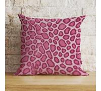 Zyadsinoudor Hot Pink Cheetah Leopard Print Animal Throw Pillow Cover Oriental Chinese Cushion Cases 24x24in Decorative Pillow Home Cotton Linen Boho Cushion Cover For Farmhouse Home Couch Decor