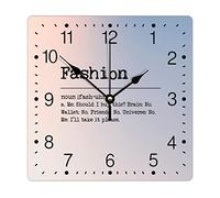 Zyadsinoudor PVC Wall Clock Fashion Definition Wall Clock Spiritual Quotes Dictionary Meaning 10in Battery Operated Unique Square Numeral Clocks for Kitchen Living Room Bedroom Office