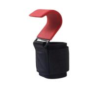 ZYAGH 1 Pair Fitness Weight Lifting Hook Padded Wrist Straps Workout With Pull Up Grip For Men Women Weightlifting(Red)