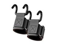 ZYAGH 1Pair Weight Lifting Hook Grips With Wrist Wraps Hand-Bar Strap Gym Fitness Pull-Ups Power Gloves(Hook-up Black-2pcs)