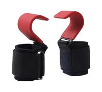 ZYAGH 2Pcs Non-Slip Weight Lifting Hooks Pair Of Straps Weightlifting Deadlift Chin Pull Up And Exercise Fitness Hook Training(Red (1Pair))