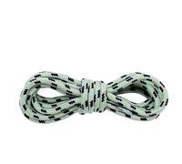 ZYAGH 4PAIR 5MM Round Shoelaces Flower Dots Solid Laces Polyester Matching Sports Shoes Tooling Boots Hiking(Green Black,140cm)
