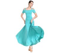 ZYAGH Ballroom Dance Dresses for Women Women Ballroom Dance Competition Dress Women Waltz Dress Standard Modern For Women(Green,S)