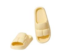 ZYAGH Cloud Slippers Slip Slippers Indoor Home Flower Summer Simple Anti Men's And Women's Lightweight Spring Cool Soft Bottom Bathroom For Women Men(Yellow,38-39)
