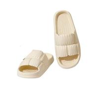 ZYAGH Cloud Slippers Slip Slippers Indoor Home Flower Summer Simple Anti Men's And Women's Lightweight Spring Cool Soft Bottom Bathroom For Women Men(White,38-39)