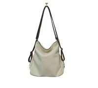 ZYAGH Large Capacity Shoulder Bag Leisure Literature Simple Crossbody Backpack(Beige)