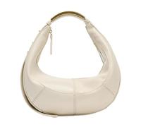 ZYAGH Retro Crescent Bag With Patchwork Design Metal Handles Suitable For Carrying On The Shoulder Or Underarm(White,S)