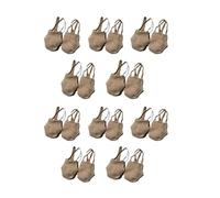ZYAGH Rhythmic Gymnastics Shoes Soft Half Socks Knitted Professional Competition(10 Pairs,XS)