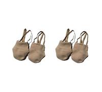 ZYAGH Rhythmic Gymnastics Shoes Soft Half Socks Knitted Professional Competition(2 Pairs,XS)