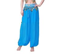 ZYAGH Womens Belly Dance Pants Lantern Shiny Sequins Pants Adult Belly Dance Chiffon Practice Trousers(Color4)