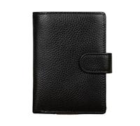 ZYAGH Women's Long Purse Genuine Leather Wallet for Both Men and Women, First - Layer Cowhide, Fold with Multiple Card Slots and Coin Poc for Women Use(Litchi Pattern Black)
