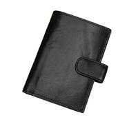 ZYAGH Women's Long Purse Genuine Leather Wallet for Both Men and Women, First - Layer Cowhide, Fold with Multiple Card Slots and Coin Poc for Women Use(Black)