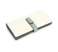 ZYAGH Women's Long Purse Long Women's Wallet Genuine Leather Contrast Color Drawn Head Layer Cowhide Handbag Clip Tide Card Holder Money Purse for Women Use(White)