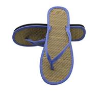 ZYAGH Women's Straw Slippers Summer Women Flat Flip-flops Slippers Comfortable Non-slip Sandals Rattan Home Slide Indoor For Women(Light Purple,37)