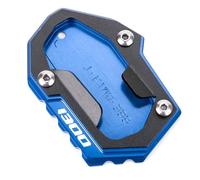 ZYAKOMO Compatible with 2025 R1300GS Adventure R 1300 GS R 1300GS R1300 GSA 2024 R1300RS R1300RT 2026 CNC Motorcycle Kickstand Pad Side Stand Extension Pad Support Plate Pad (Blue)