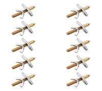 ZYAMY 10PCS Bird Spike Stand Platform Fitting Screw Nut Assembly for Building Bird Playground DIY Small Animal Breeding Box Hamster Plate Rod Fixing Double Head Screws