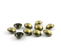 ZYAMY 10pcs Bronze Mushroom Domed Buttons Antique Brass Dome Buttons Round Sewing Buttons with Shank, 25mm