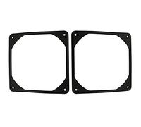 ZYAMY 2pcs 120mm Black Antivibration Rubber Fan Gasket 120 x 120 mm 12cm Shock Absorption Pad for Computer PC Case, Black