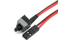 ZYAMY 2PCS 2-Pin PC Power Cable Reset Switch ATX Computer Case Internal Power Cable On/Off Cord Red+Black