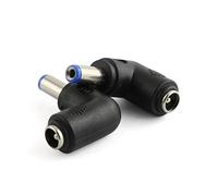 ZYAMY 2pcs 90 Degree Angle 5.5x2.1mm Female Jack to 5.5x2.1mm Male Plug Adapter DC Barrel Power Jack Charging Cable Connector