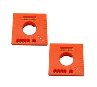 ZYAMY 2pcs Mark Offset Ruler with Gradienter Finish Carpentry Tools 5 in 1 Multifunction Ruler for Parallel Lines for Woodworking