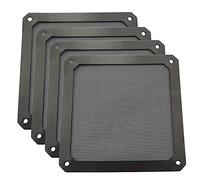 ZYAMY 4pcs 120mm PC Fan Dust Filter Magnetic Frame Computer Fan Grills Dust Mesh PC Cooler Filter Screen Dustproof Case Covers 12cm x 12cm, Black