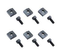 ZYAMY 6pcs Guitar Locking Nut Clamp & Screws Black Guitar Pressure String Iron Block Nut Screw Fittings