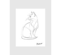 ZYANART Drawing by Pablo Picasso Wall Art Decoration Black & White Posters Prints UNFRAMED (Size: 11.5x16.5 inch, 30x42 cm) #5 (Ragdoll Cat 0)