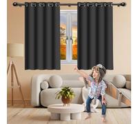 ZYANBIN Blackout Curtains for Bedroom 400 x 280 cm Super Soft Thermal Blackout Eyelet Dim Out Eyelet Curtains for Bedroom Living Room, Dark Grey